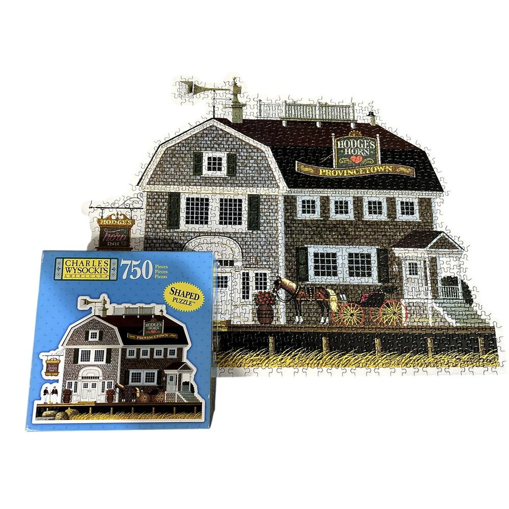 Charles Wysocki America Shaped Puzzle 750 Pieces Clammers at Hodge's Horn